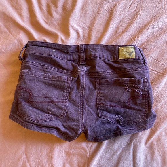 Burgundy American Eagle shorts - Picture 2 of 3